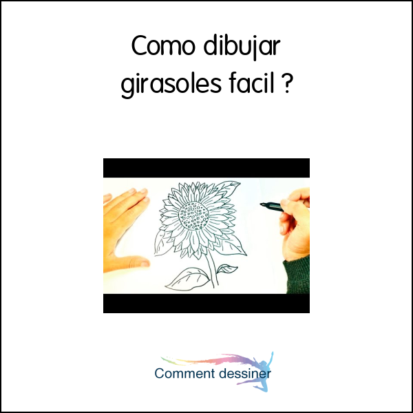 Como dibujar girasoles facil